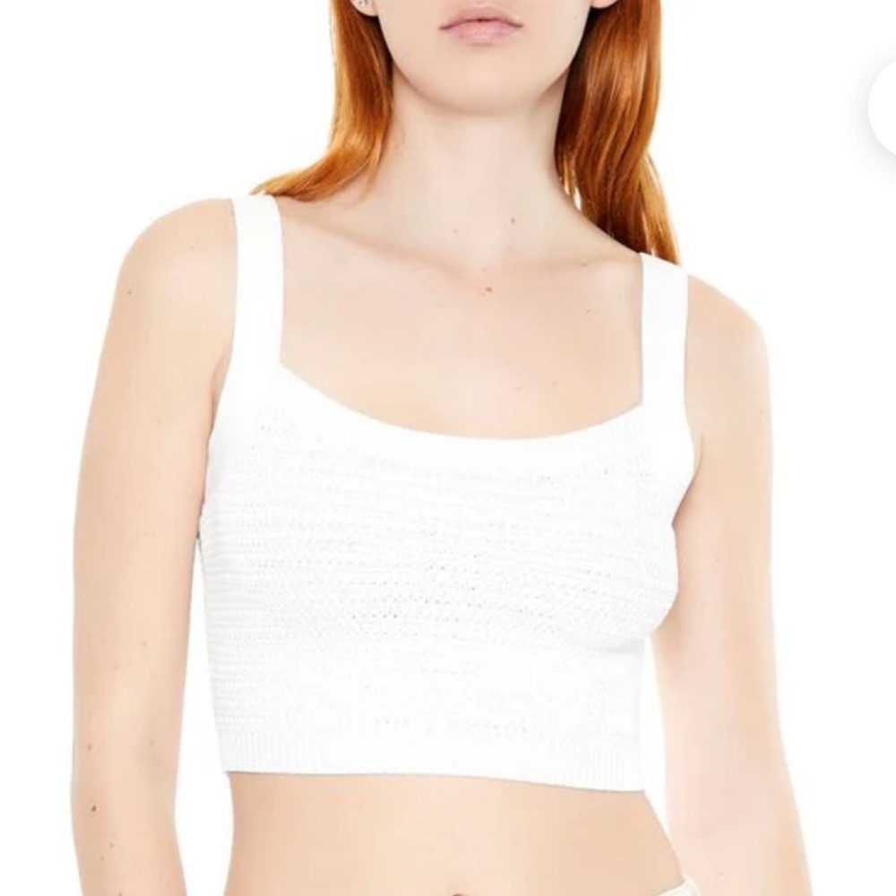 * Forever 21 Knit Crop Tank Square Neck Top Clean Soft Euro Women’s Sz Small